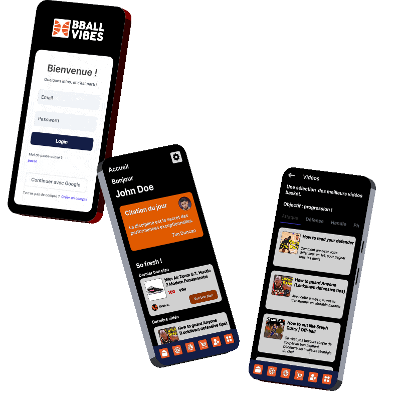 Animation d'accueil bballvibes